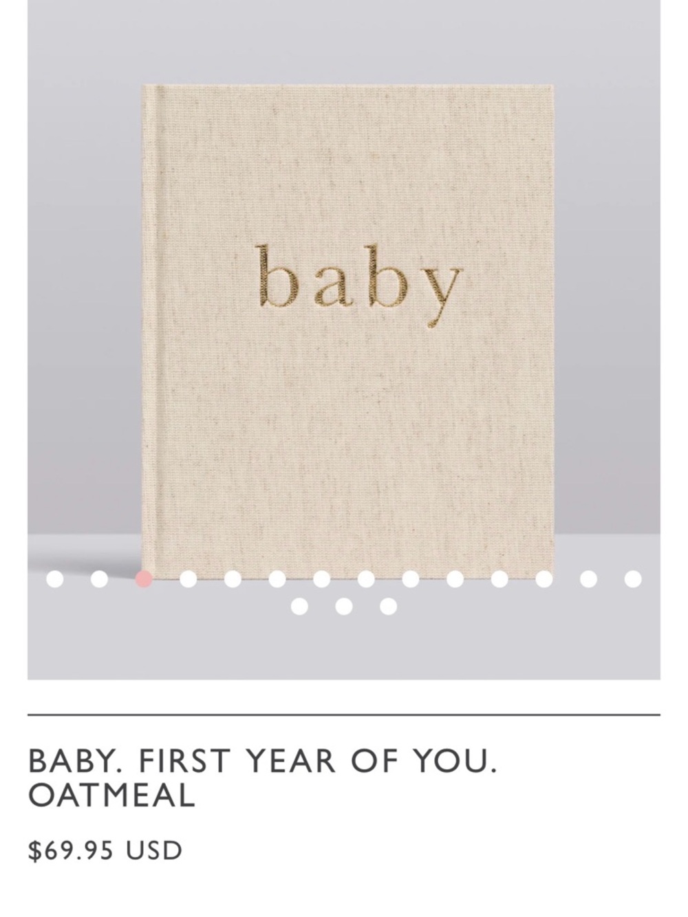 Write to Me baby book
First Year of You
